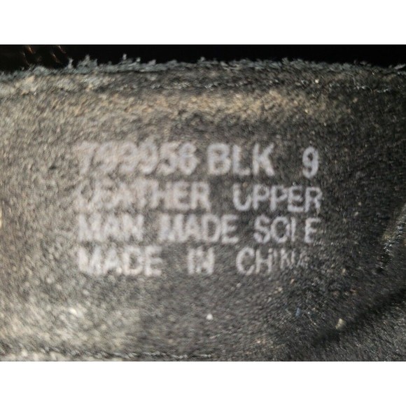 MINNETONKA Mocassins Black Leather Slide On Silverthorne Thong Sandals Size 9 - Picture 7 of 9